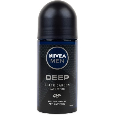 Nivea Roll on Deep Black Carbon 50ml MEN | Kosmetické a dentální výrobky - Pánská kosmetika - Deodoranty - Tuhé deo a roll-on Nivea Roll on Deep Black Carbon 50ml MEN | Kosmetické a dentální výrobky - Pánská kosmetika - Deodoranty - Tuhé deo a roll-on